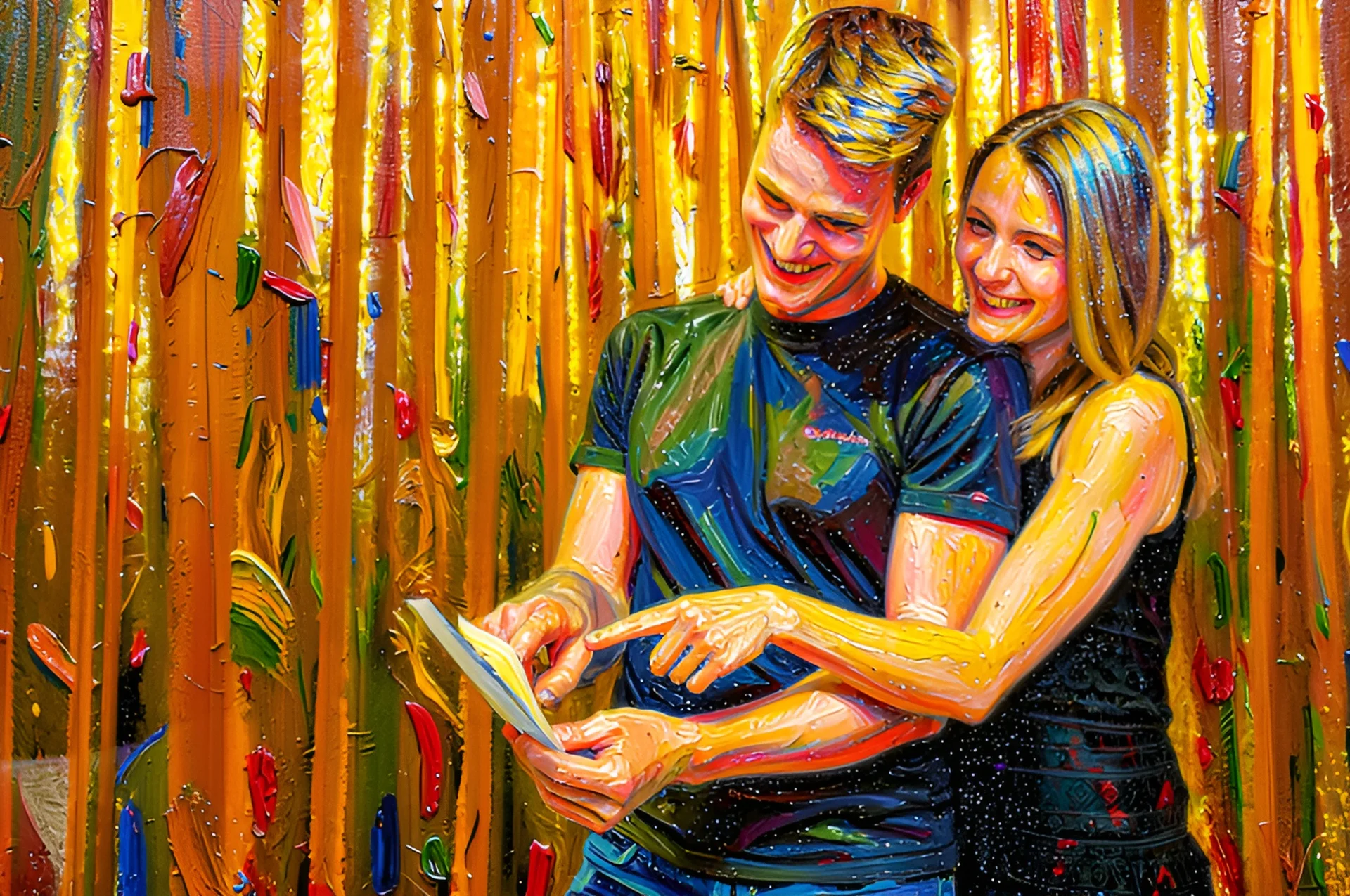 Ölgemälde Paarbild